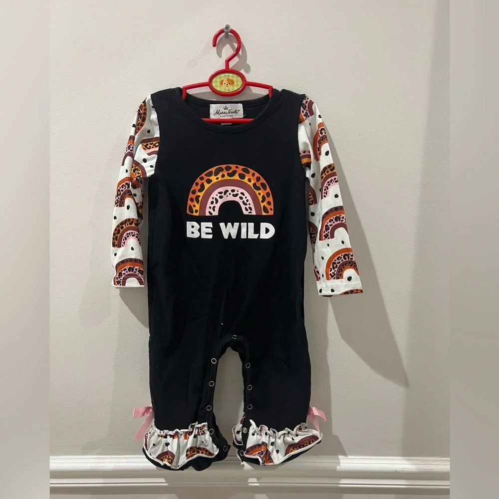 Baby girl WILD ONE be wild onesie